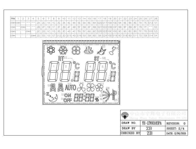 溫控器線控器TN加藍色片LCD液晶顯示段碼屏 溫控器線控器TN加藍色片LCD液晶顯示段碼屏